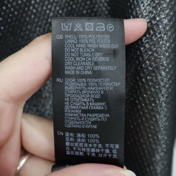 Maja Metallic Top Womens 2 Silver Futurustic Edgy Elegant Glamorous Minimalist - Picture 5 of 16